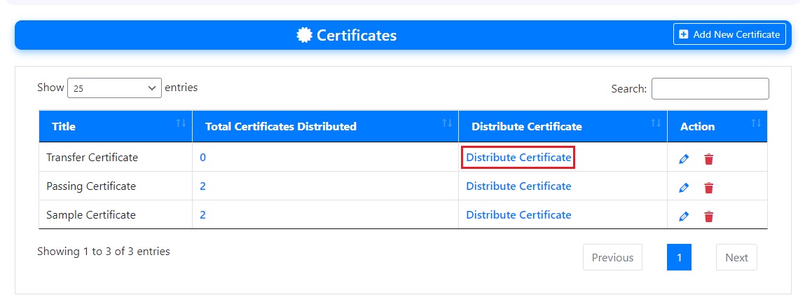 Distribute Certificate