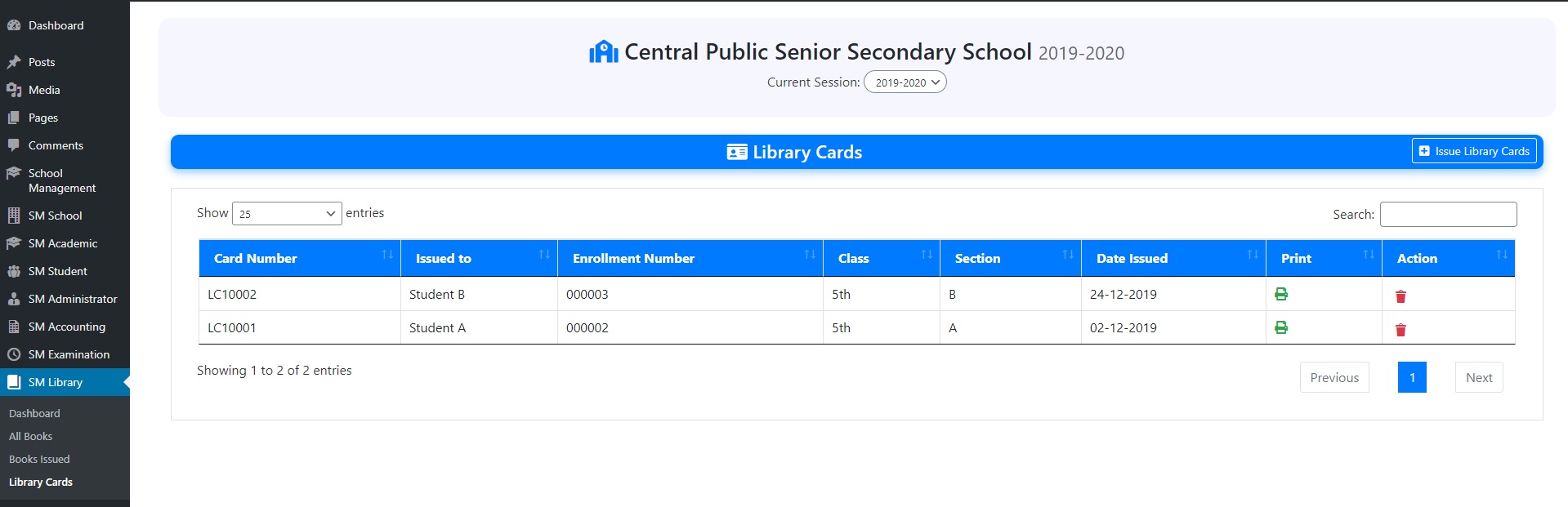 Library Cards