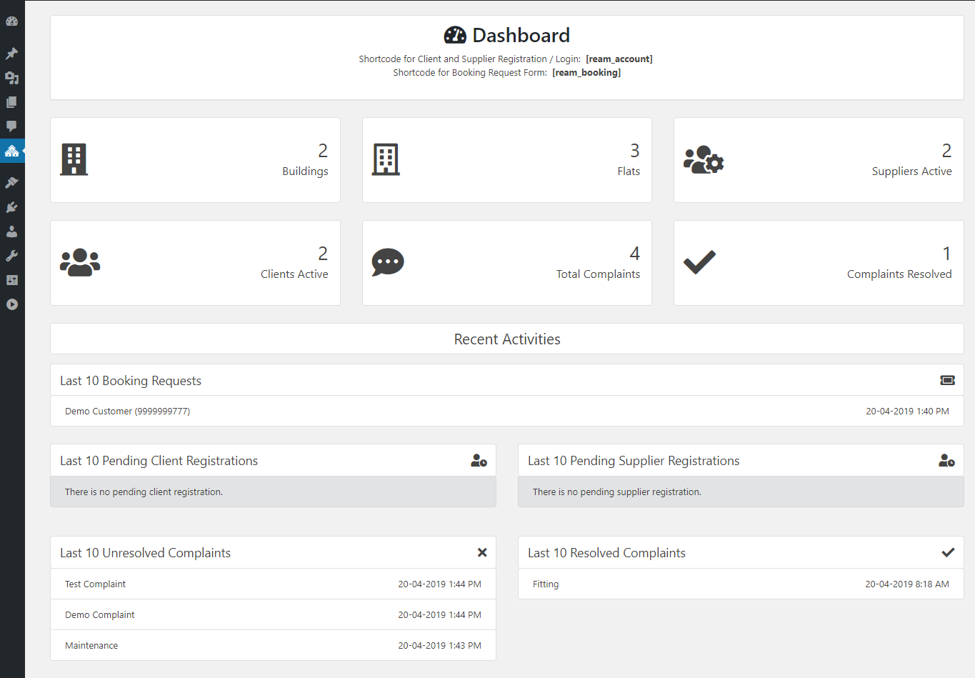 Admin Dashboard