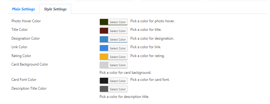 Layout 2 Style Settings